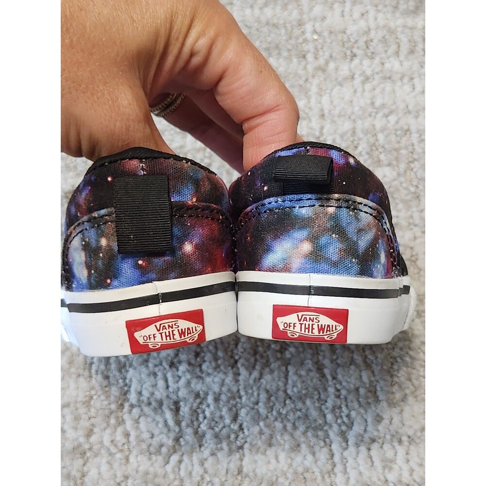 Vans Child Galaxy print hook loop sneakers size 6 - Picture 7 of 9